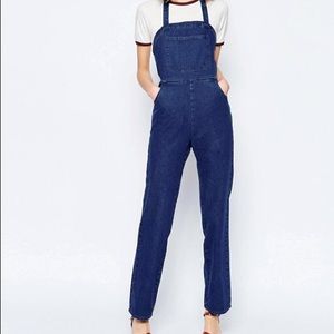 ASOS Denim Overalls With Halter Neck